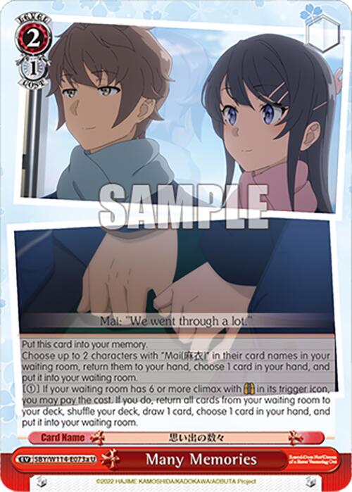 Many Memories (SBY/W114-E073a U) [Rascal Does Not Dream Series] | Cracking-Singles