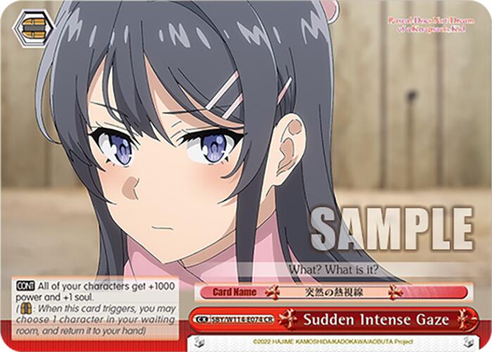Sudden Intense Gaze (SBY/W114-E074 CR) [Rascal Does Not Dream Series] | Cracking-Singles