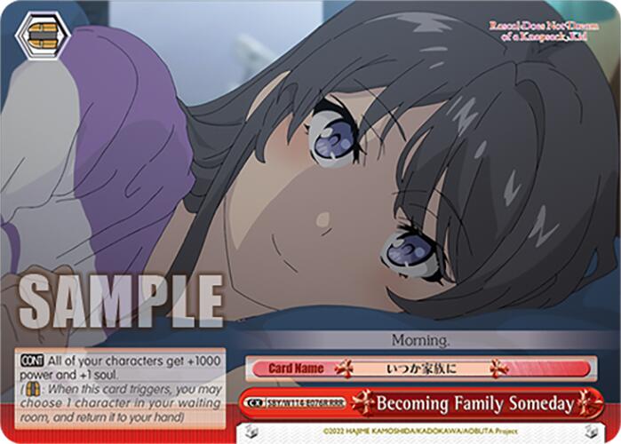 Becoming Family Someday (SBY/W114-E076R RRR) [Rascal Does Not Dream Series] | Cracking-Singles