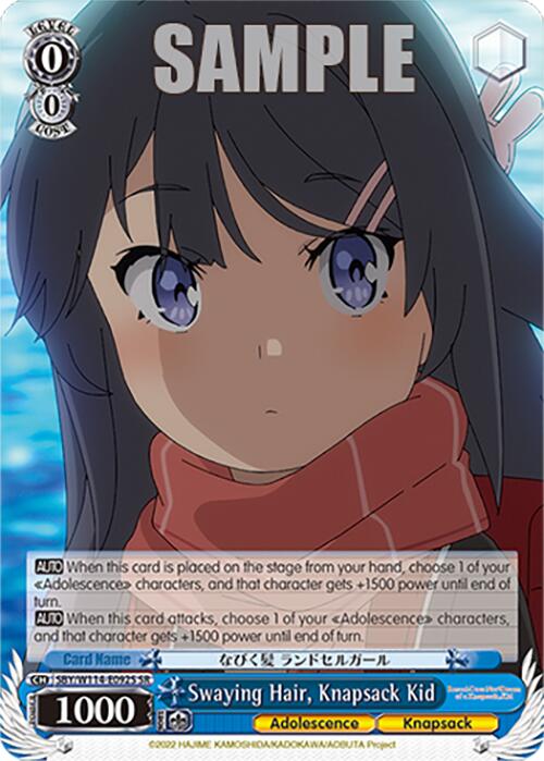Swaying Hair, Knapsack Kid (SBY/W114-E092S SR) [Rascal Does Not Dream Series] | Cracking-Singles
