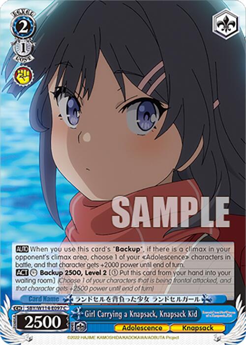 Girl Carrying a Knapsack, Knapsack Kid (SBY/W114-E097 C) [Rascal Does Not Dream Series] | Cracking-Singles