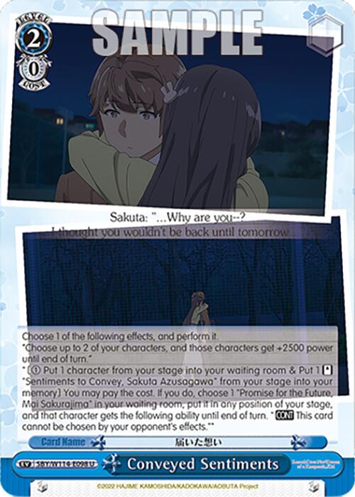 Conveyed Sentiments (SBY/W114-E098 U) [Rascal Does Not Dream Series] | Cracking-Singles