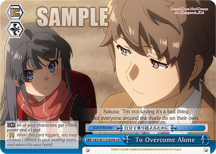 To Overcome Alone (SBY/W114-E099 CR) [Rascal Does Not Dream Series] | Cracking-Singles