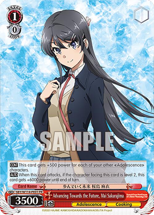Advancing Towards the Future, Mai Sakurajima (SBY/W114-PE01 PR) [Rascal Does Not Dream Series] | Cracking-Singles