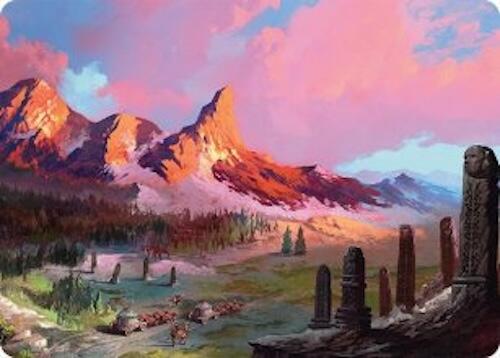 Rugged Highlands Art Card (29/54) [Tarkir: Dragonstorm Art Series] | Cracking-Singles