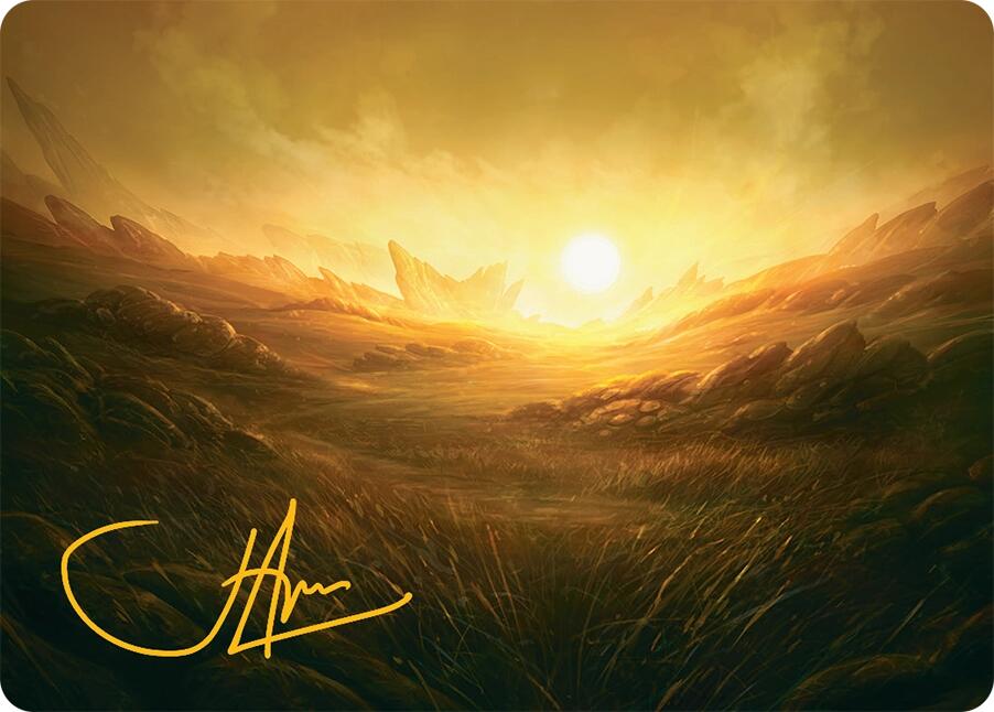 Plains Art Card (31/54) (Gold-Stamped Signature) [Tarkir: Dragonstorm Art Series] | Cracking-Singles