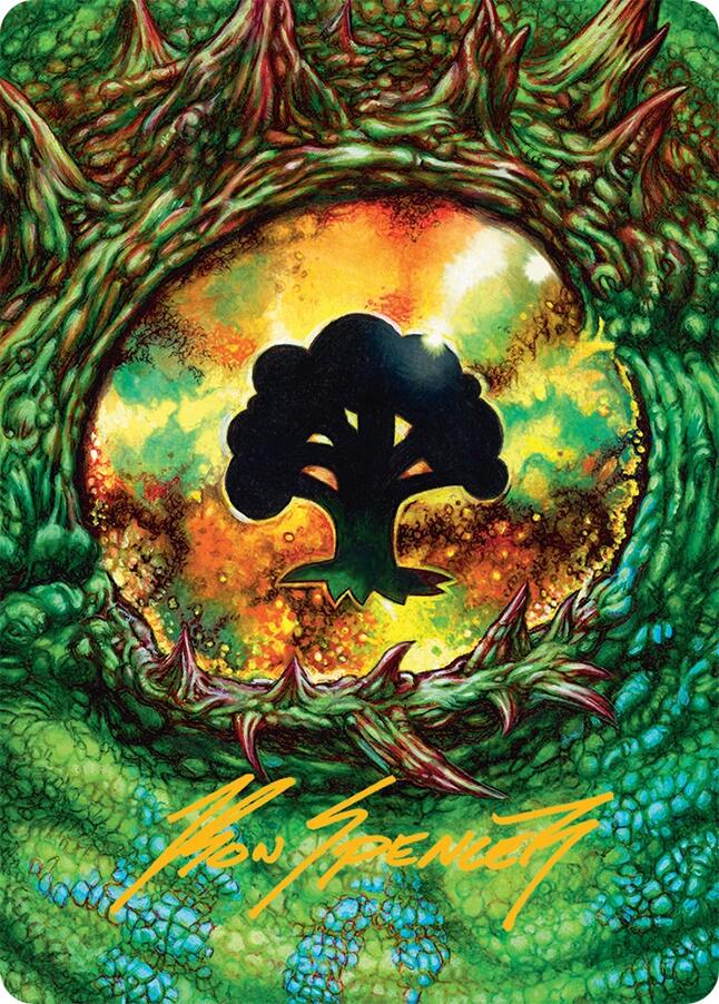Forest Art Card (32/54) (Gold-Stamped Signature) [Tarkir: Dragonstorm Art Series] | Cracking-Singles