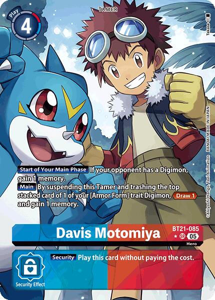 Davis Motomiya [BT21-085] (Alternate Art) [World Convergence] | Cracking-Singles