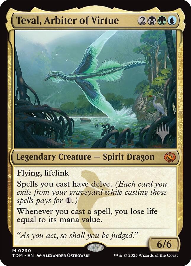 Teval, Arbiter of Virtue [Tarkir: Dragonstorm Promos] | Cracking-Singles