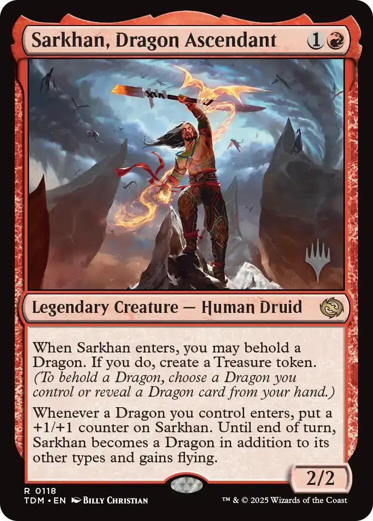 Sarkhan, Dragon Ascendant [Tarkir: Dragonstorm Promos] | Cracking-Singles
