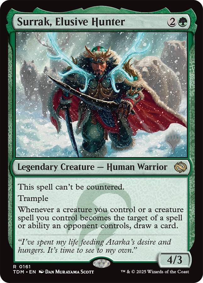 Surrak, Elusive Hunter [Tarkir: Dragonstorm Promos] | Cracking-Singles