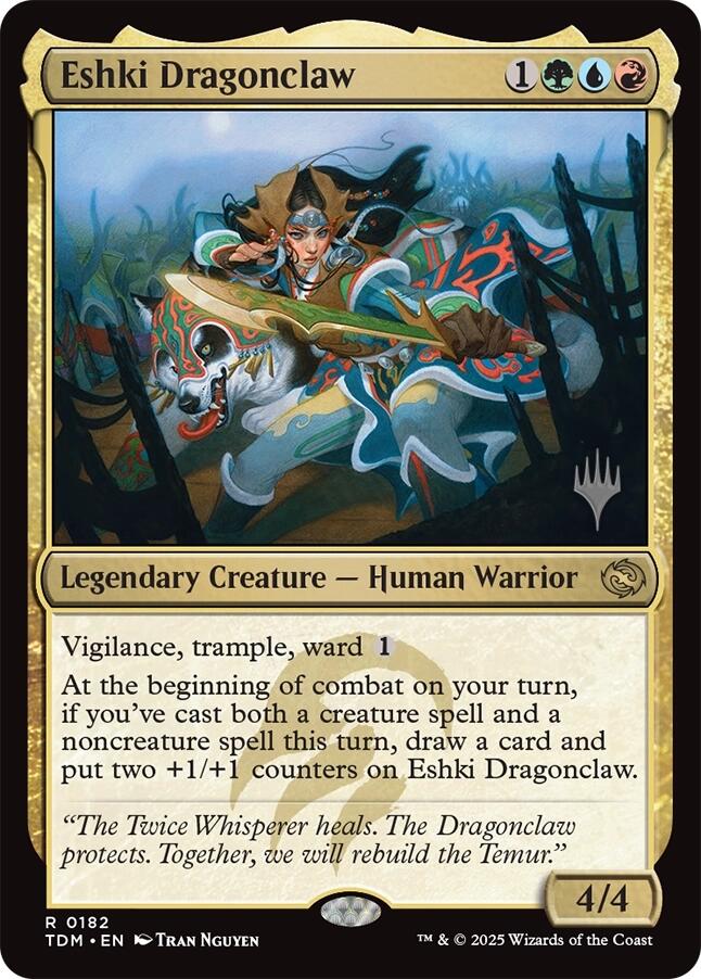 Eshki Dragonclaw [Tarkir: Dragonstorm Promos] | Cracking-Singles