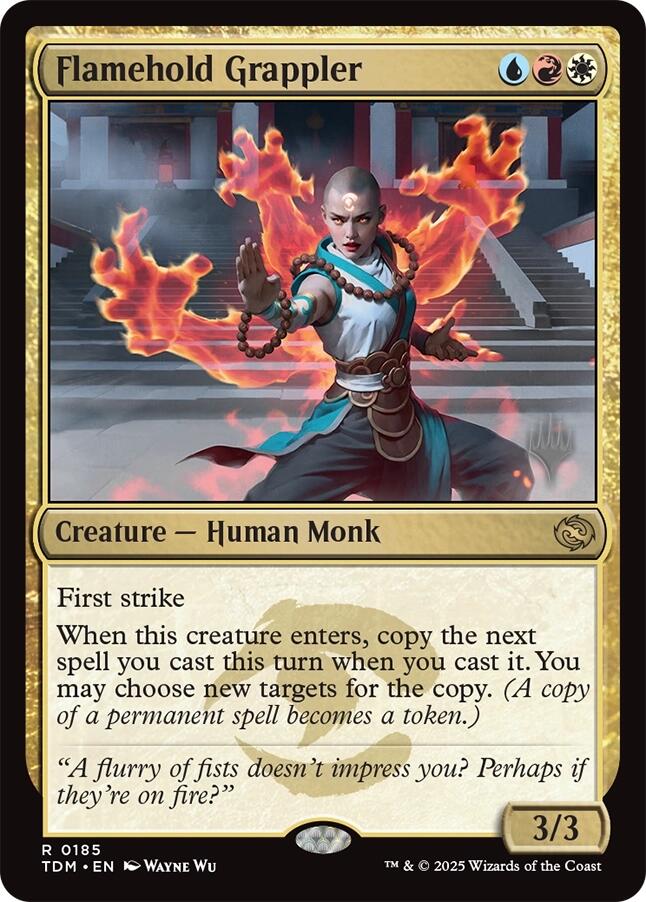 Flamehold Grappler [Tarkir: Dragonstorm Promos] | Cracking-Singles