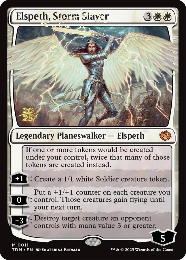 Elspeth, Storm Slayer [Tarkir: Dragonstorm Prerelease Promos] | Cracking-Singles