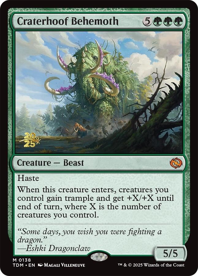 Craterhoof Behemoth [Tarkir: Dragonstorm Prerelease Promos] | Cracking-Singles