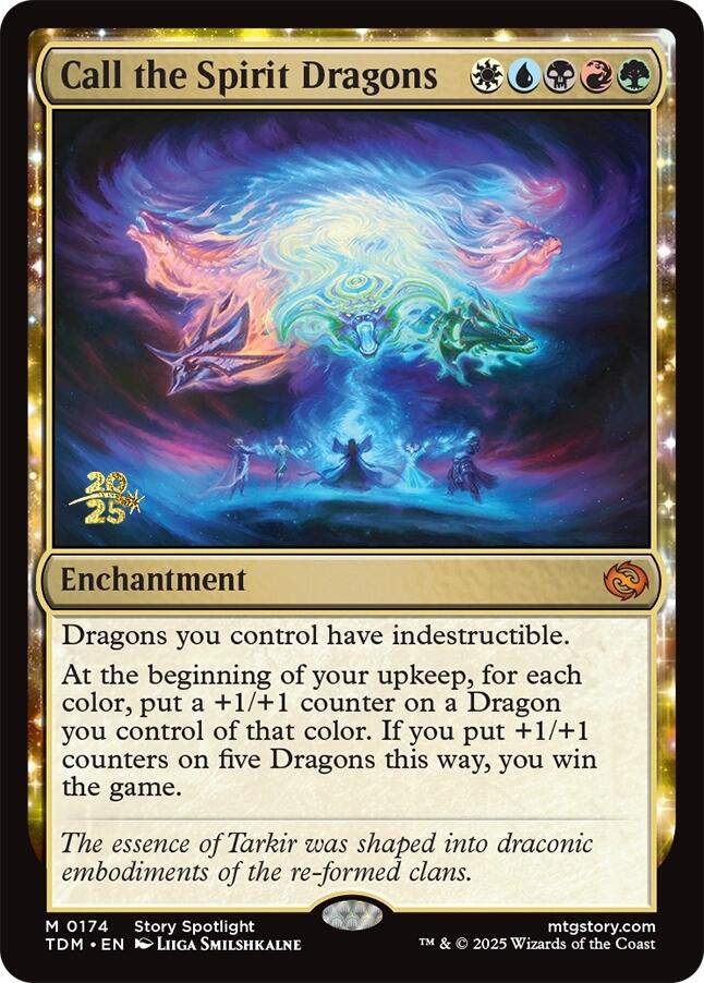 Call the Spirit Dragons [Tarkir: Dragonstorm Prerelease Cards] | Cracking-Singles