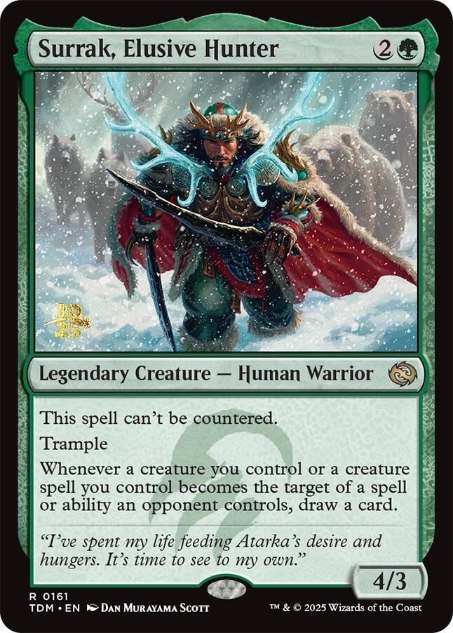 Surrak, Elusive Hunter [Tarkir: Dragonstorm Prerelease Promos] | Cracking-Singles