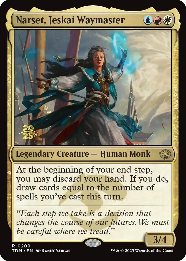 Narset, Jeskai Waymaster [Tarkir: Dragonstorm Prerelease Promos] | Cracking-Singles