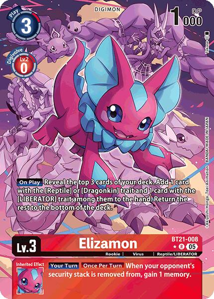 Elizamon [BT21-008] (Alternate Art) [World Convergence] | Cracking-Singles