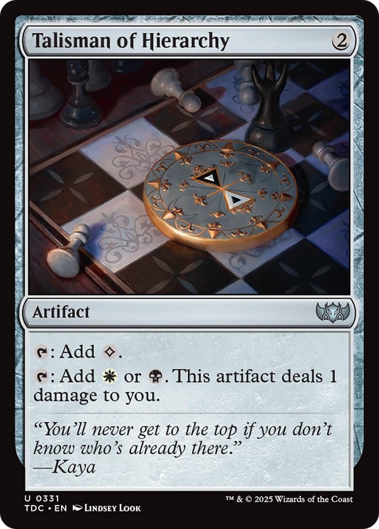 Talisman of Hierarchy [Tarkir: Dragonstorm Commander] | Cracking-Singles