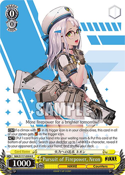 Pursuit of Firepower, Neon (NIK/S117-E004 R) [GODDESS OF VICTORY: NIKKE] | Cracking-Singles