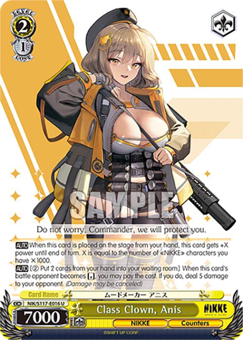 Class Clown, Anis (NIK/S117-E016 U) [GODDESS OF VICTORY: NIKKE] | Cracking-Singles