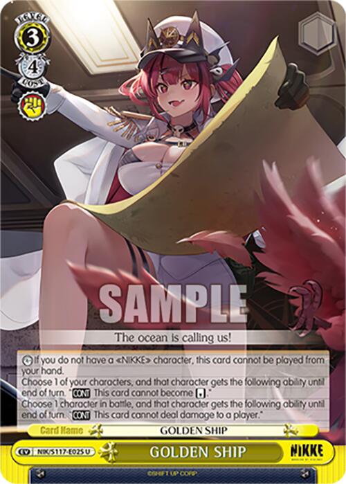 GOLDEN SHIP (NIK/S117-E025 U) [GODDESS OF VICTORY: NIKKE] | Cracking-Singles