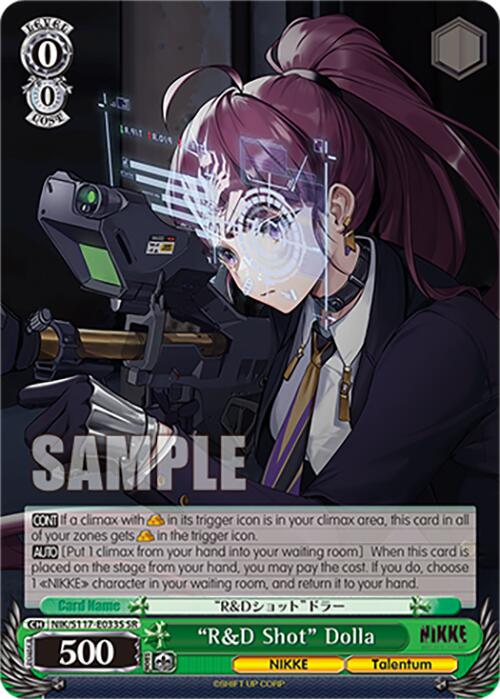 "R&D Shot" Dolla (NIK/S117-E033S SR) [GODDESS OF VICTORY: NIKKE] | Cracking-Singles