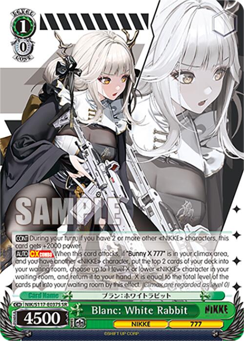Blanc: White Rabbit (NIK/S117-E037S SR) [GODDESS OF VICTORY: NIKKE] | Cracking-Singles