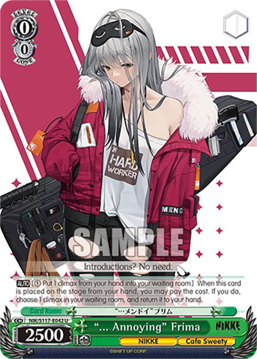 "... Annoying" Frima (NIK/S117-E042 U) [GODDESS OF VICTORY: NIKKE] | Cracking-Singles