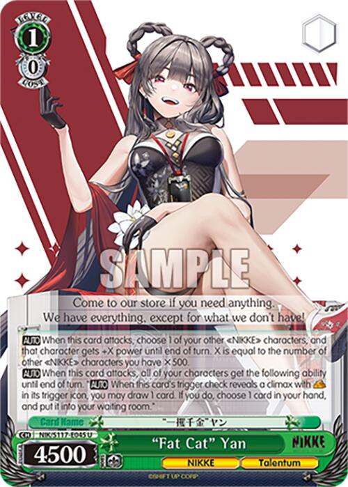 "Fat Cat" Yan (NIK/S117-E045 U) [GODDESS OF VICTORY: NIKKE] | Cracking-Singles