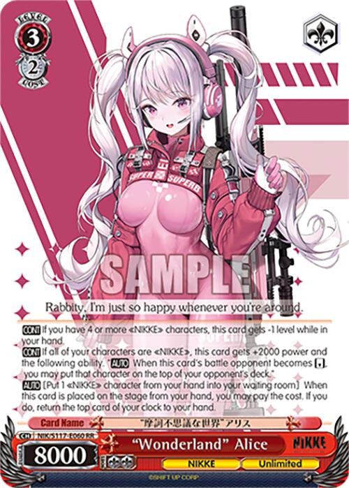 "Wonderland" Alice (NIK/S117-E060 RR) [GODDESS OF VICTORY: NIKKE] | Cracking-Singles