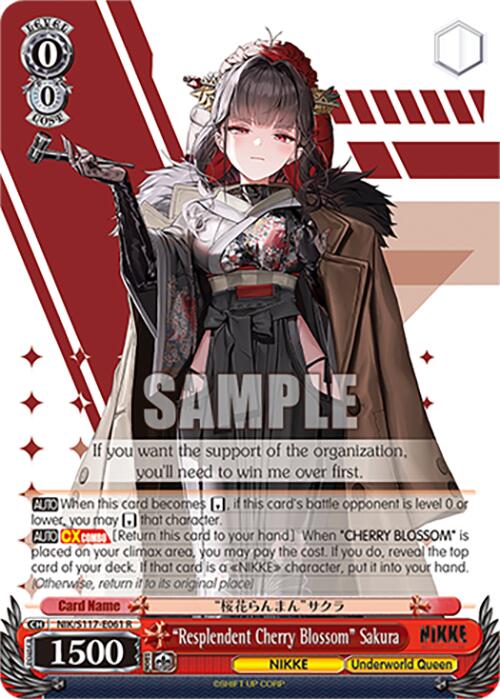 "Resplendent Cherry Blossom" Sakura (NIK/S117-E061 R) [GODDESS OF VICTORY: NIKKE] | Cracking-Singles