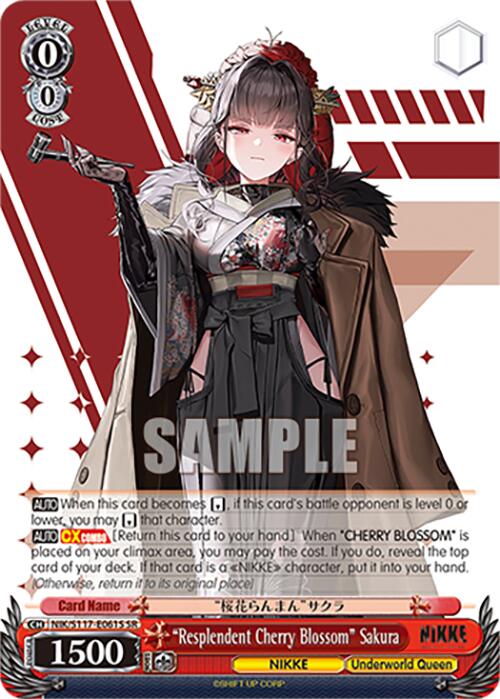 "Resplendent Cherry Blossom" Sakura (NIK/S117-E061S SR) [GODDESS OF VICTORY: NIKKE] | Cracking-Singles