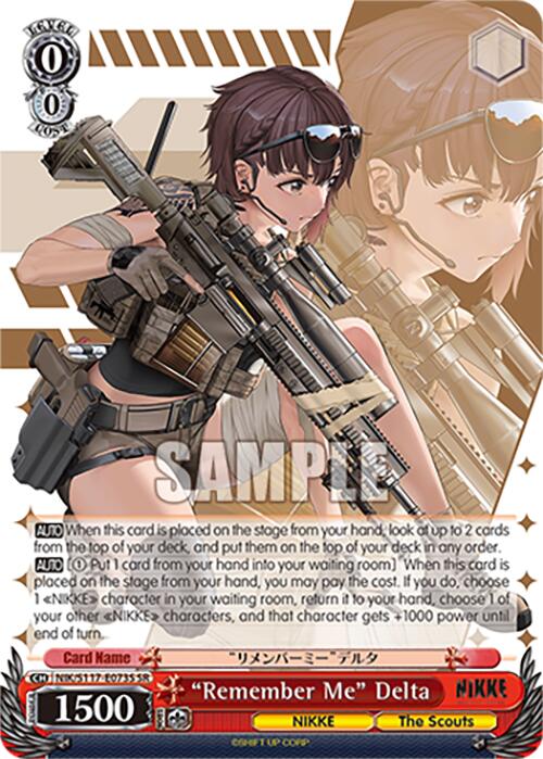 "Remember Me" Delta (NIK/S117-E073S SR) [GODDESS OF VICTORY: NIKKE] | Cracking-Singles
