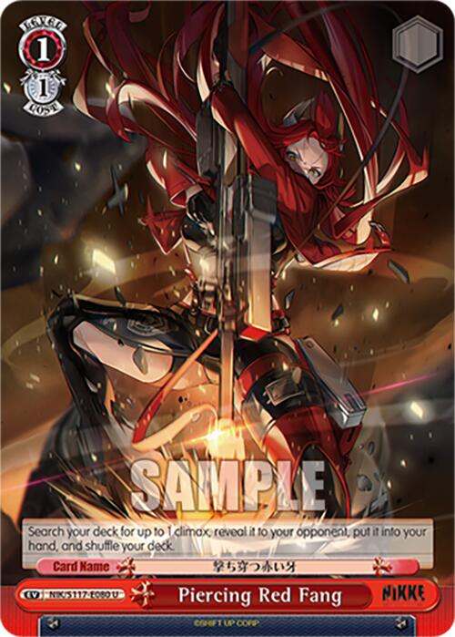 Piercing Red Fang (NIK/S117-E080 U) [GODDESS OF VICTORY: NIKKE] | Cracking-Singles