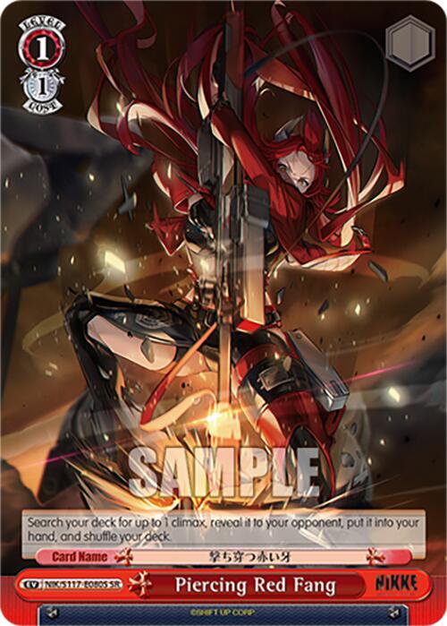 Piercing Red Fang (NIK/S117-E080S SR) [GODDESS OF VICTORY: NIKKE] | Cracking-Singles