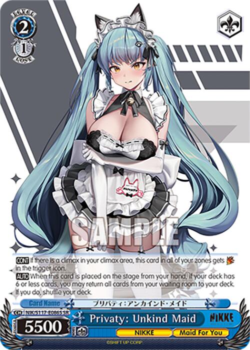 Privaty: Unkind Maid (NIK/S117-E086S SR) [GODDESS OF VICTORY: NIKKE] | Cracking-Singles
