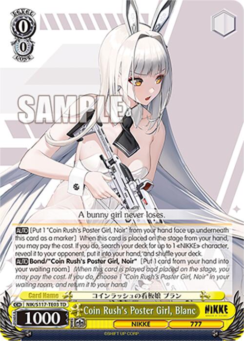 Coin Rush's Poster Girl, Blanc (NIK/S117-TE03 TD) [GODDESS OF VICTORY: NIKKE] | Cracking-Singles