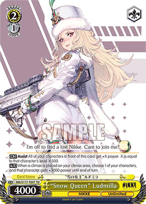 "Snow Queen" Ludmilla (NIK/S117-TE07 TD) [GODDESS OF VICTORY: NIKKE] | Cracking-Singles