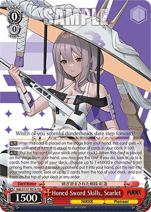 Honed Sword Skills, Scarlet(NIK/S117-TE14 TD) [GODDESS OF VICTORY: NIKKE] | Cracking-Singles