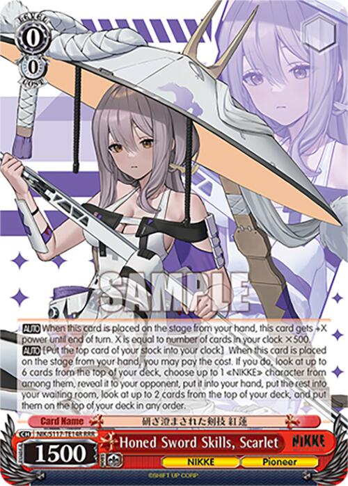 Honed Sword Skills, Scarlet(NIK/S117-TE14R RRR) [GODDESS OF VICTORY: NIKKE] | Cracking-Singles