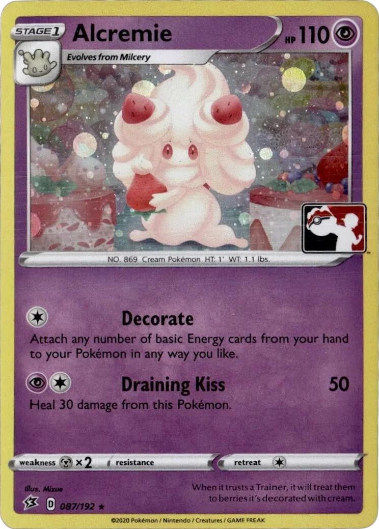 Alcremie (087/192) (Play Pokemon Promo) [League & Championship Cards] | Cracking-Singles