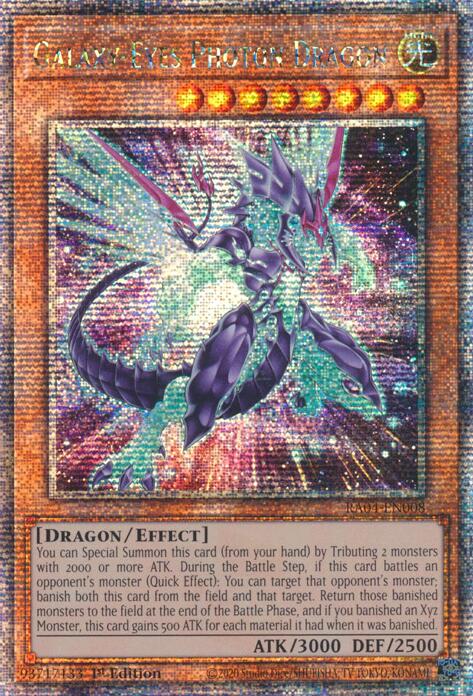 Galaxy-Eyes Photon Dragon (New Art) [RA04-EN008] Quarter Century Secret Rare | Cracking-Singles