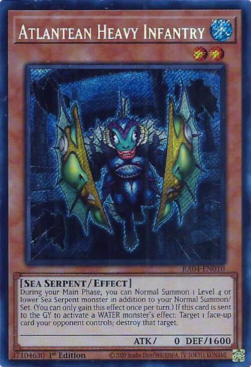 Atlantean Heavy Infantry [RA04-EN010] Secret Rare | Cracking-Singles