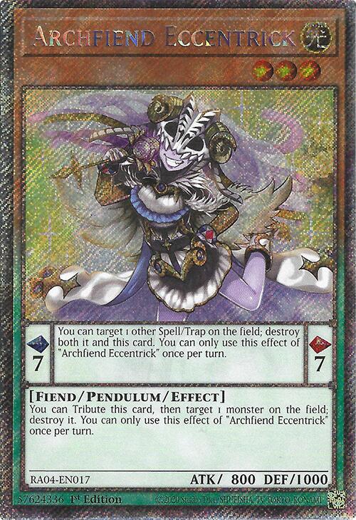 Archfiend Eccentrick [RA04-EN017] Platinum Secret Rare | Cracking-Singles