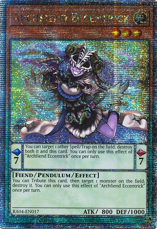 Archfiend Eccentrick [RA04-EN017] Quarter Century Secret Rare | Cracking-Singles