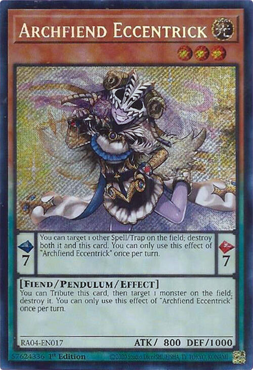 Archfiend Eccentrick [RA04-EN017] Secret Rare | Cracking-Singles