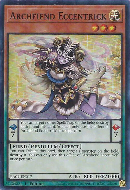 Archfiend Eccentrick [RA04-EN017] Super Rare | Cracking-Singles