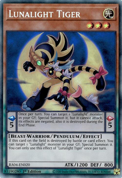 Lunalight Tiger [RA04-EN020] Prismatic Collector's Rare | Cracking-Singles